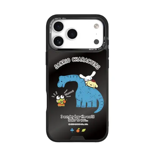 [134430017PM1] HODA殼_幻石三麗鷗黑鏡系列 iPhone17Pro MAX 手繪風雷龍 (3507)