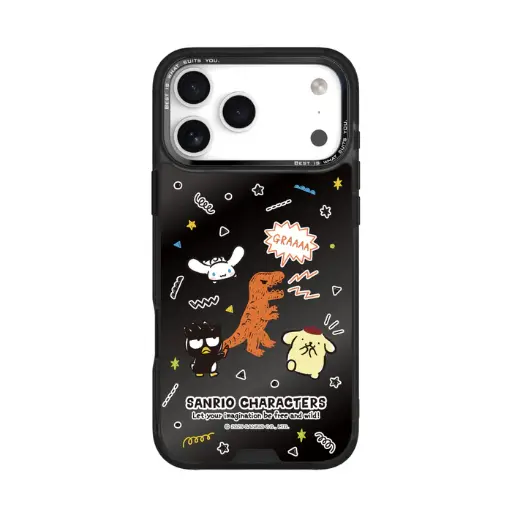 [134431017PM1] HODA殼_幻石三麗鷗黑鏡系列 iPhone17ProMAX 手繪風暴龍 (3538)