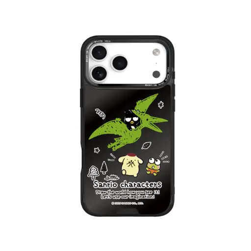 [134432017P01] HODA殼_幻石三麗鷗黑鏡系列 iPhone18Pro/17Pro 手繪風翼手龍 (3552)