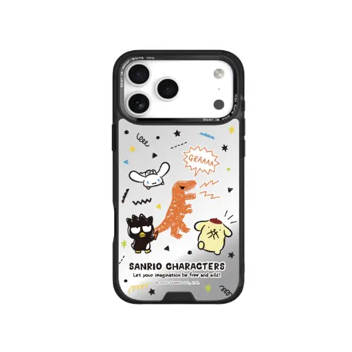 [135431017P01] HODA殼_幻石三麗鷗銀鏡系列 iPhone17Pro 手繪風暴龍 (3347)