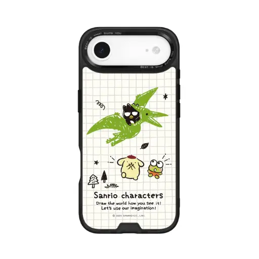 [133432017A01] HODA殼_幻石三麗鷗玻璃系列 iPhone17Air 手繪風翼手龍 (3095)