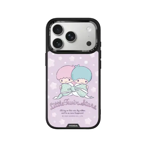 [133436017P01] HODA殼_幻石三麗鷗玻璃系列 iPhone18Pro/17Pro 蝴蝶結 kiki & lala (3910)