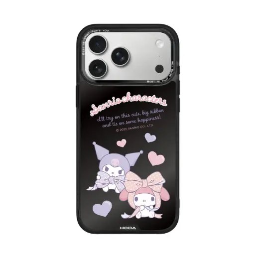 [134416017PM1] HODA殼_幻石三麗鷗黑鏡系列 iPhone18ProMax/17ProMAX 心心相遇 (7925)