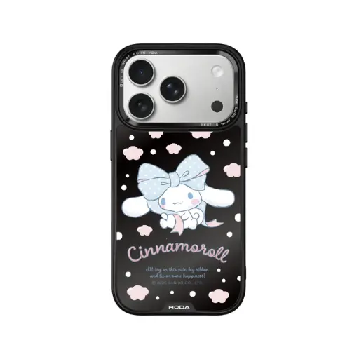 [134423017P01] HODA殼_幻石三麗鷗黑鏡系列 iPhone17Pro 蝴蝶結大耳狗 (7833)