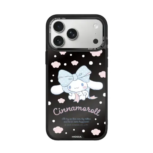 [134423017PM1] HODA殼_幻石三麗鷗黑鏡系列 iPhone17ProMAX 蝴蝶結大耳狗 (7840)