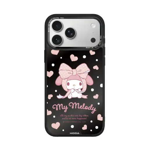 [134425017PM1] HODA殼_幻石三麗鷗黑鏡系列 iPhone17ProMAX 蝴蝶結美樂蒂 (8694)