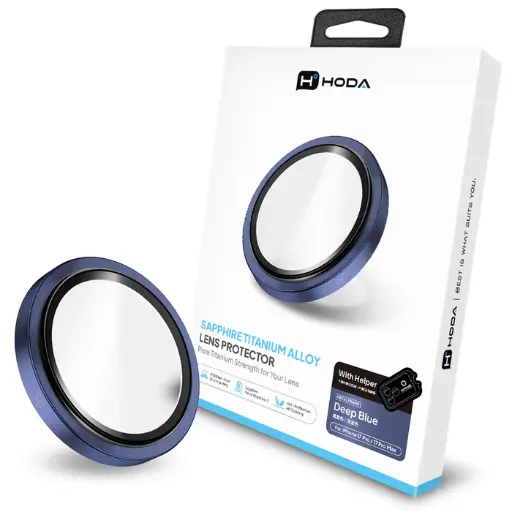[01C570000801] HODA_藍寶石新鏡頭保護貼(3入)iPhone17Pro/17ProMAX 深藍色 (086)