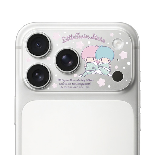 [047422717P01] HODA 滿版鏡頭底座霧面保護貼三麗鷗 iPhone17Pro 蝴蝶結kiki&lala (1401)