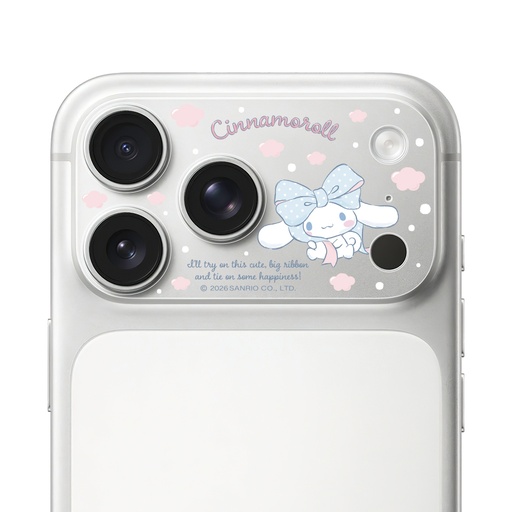 [047423717P01] HODA 滿版鏡頭底座霧面保護貼三麗鷗 iPhone17Pro 蝴蝶結大耳狗 (1418)