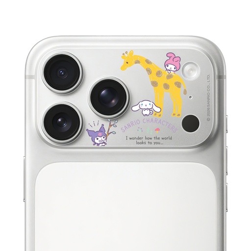 [047428717P01] HODA 滿版鏡頭底座霧面保護貼三麗鷗 iPhone17Pro 手繪風長頸鹿 (1463)