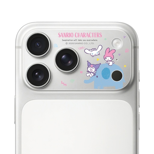 [047429717P01] HODA 滿版鏡頭底座霧面保護貼三麗鷗 iPhone17Pro 手繪風大象 (1470)