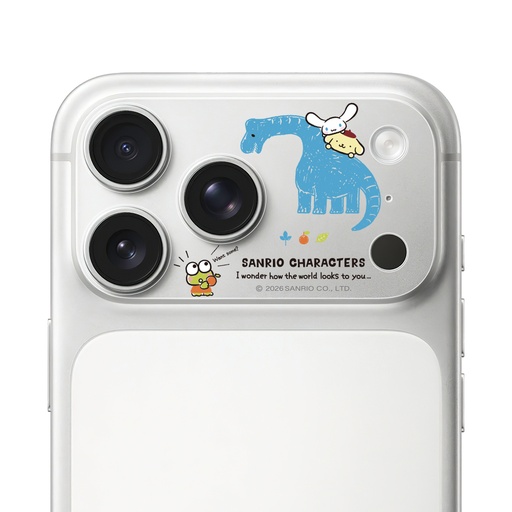 [047430717P01] HODA 滿版鏡頭底座霧面保護貼三麗鷗 iPhone17Pro 手繪風雷龍 (1487)