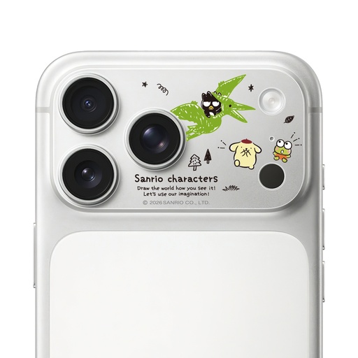 [047432717P01] HODA 滿版鏡頭底座霧面保護貼三麗鷗 iPhone17Pro 手繪風翼手龍 (1500)