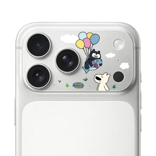 [047701717PM1] HODA 滿版鏡頭底座霧面保護貼阿耀與黑寶 iPhone17ProMAX 夢想起飛 (1289)