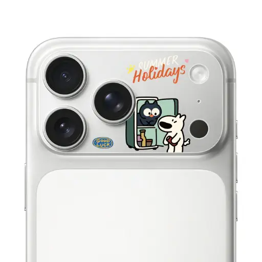 [047710717P01] HODA 滿版鏡頭底座霧面保護貼阿耀與黑寶 iPhone17Pro 霸佔冰箱 (1272)